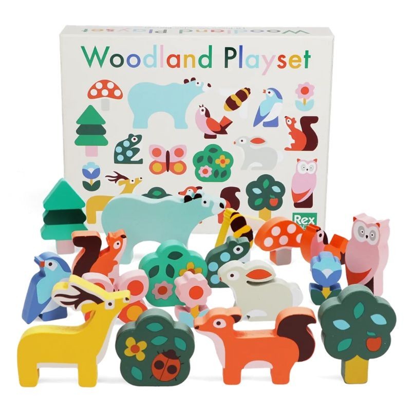 Spielset Waldtiere aus Holz