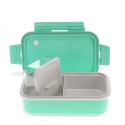 Lunchbox mit herausnehmbarem Fach türkis
