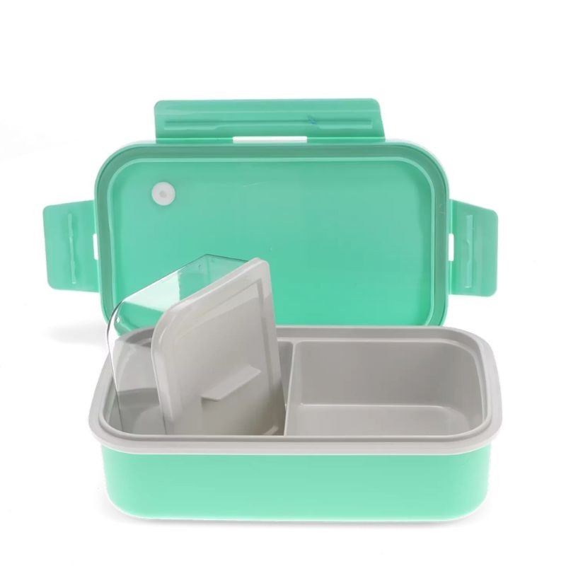Lunchbox mit herausnehmbarem Fach türkis