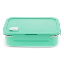 Lunchbox mit herausnehmbarem Fach türkis