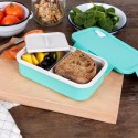 Lunchbox mit herausnehmbarem Fach türkis