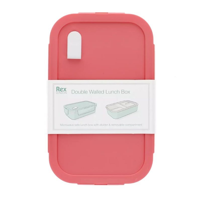 Lunchbox mit herausnehmbarem Fach pink