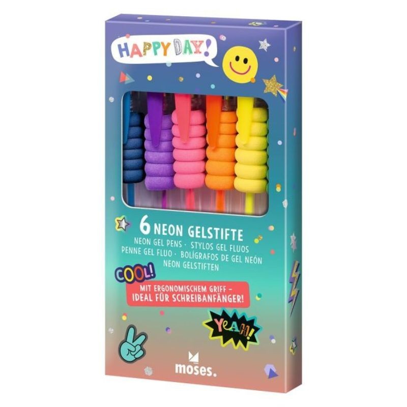 Happy Day Neon Gelstifte 6er Set