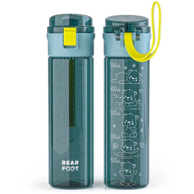Trinkflasche Bearfoot blau 500ml