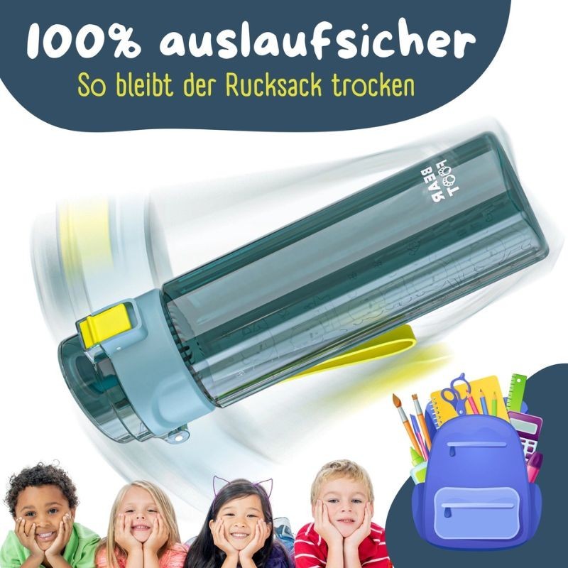 Trinkflasche Bearfoot blau 500ml