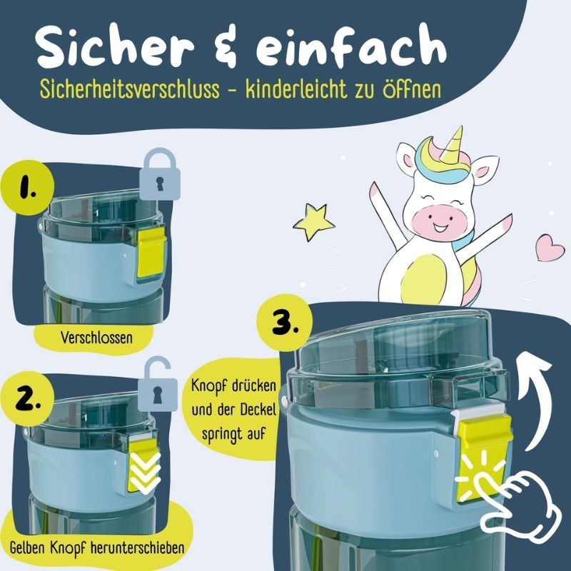 Trinkflasche Bearfoot blau 500ml