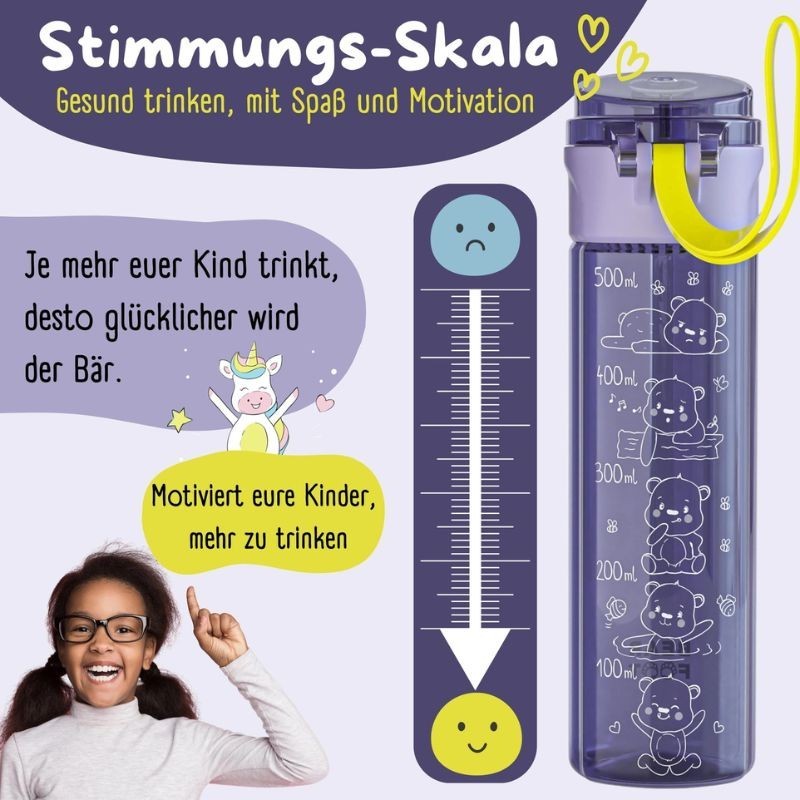 Trinkflasche Bearfoot lila 500ml