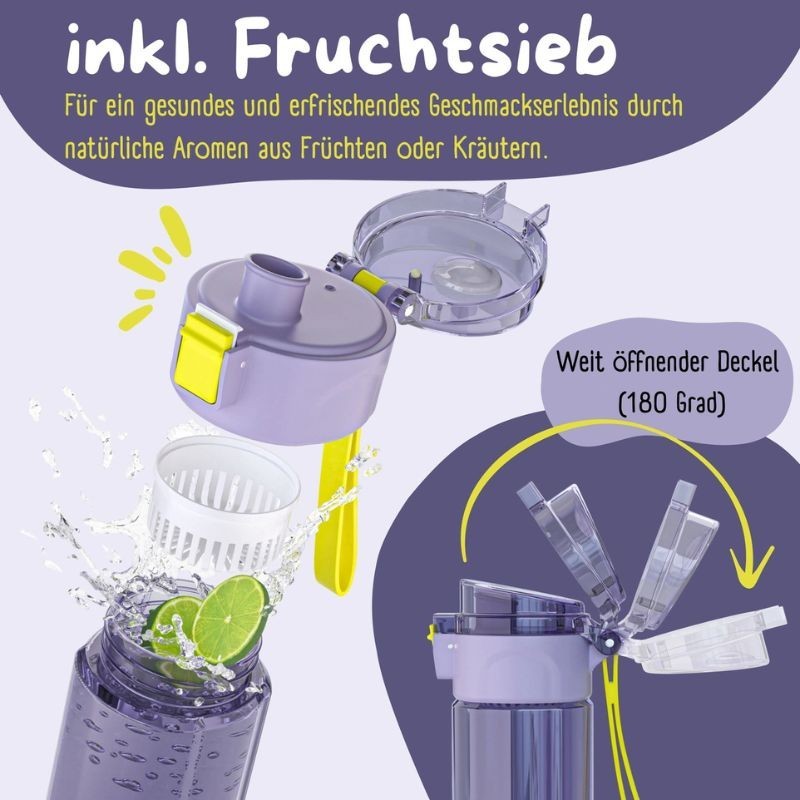 Trinkflasche Bearfoot lila 500ml