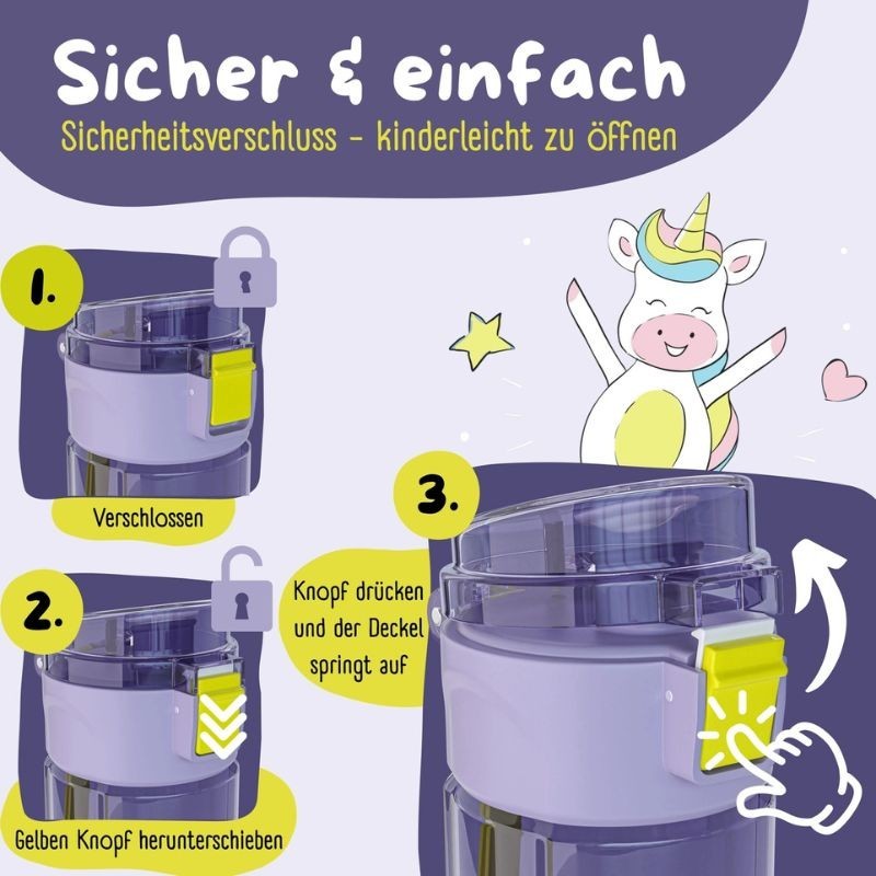 Trinkflasche Bearfoot lila 500ml