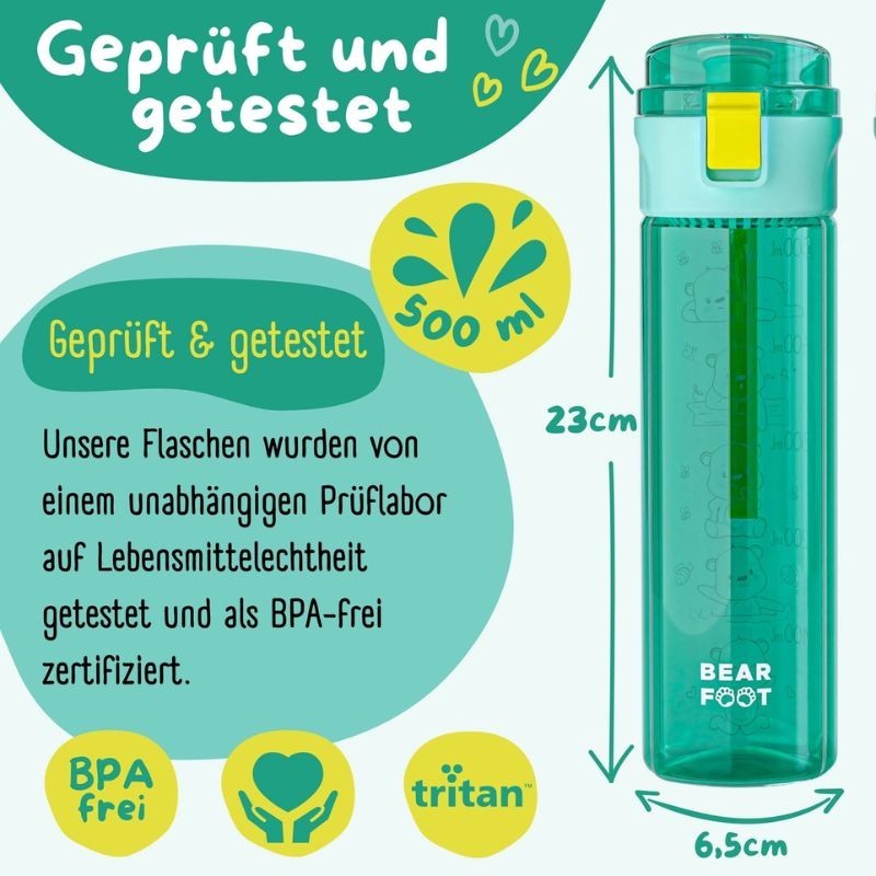 Trinkflasche Bearfoot mint 500ml