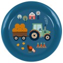 Kinderteller Traktor blau