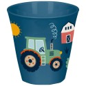 Becher Traktor blau