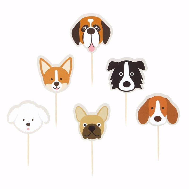 Cupcake Topper & Wrapper Hunde