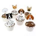 Cupcake Topper & Wrapper Hunde