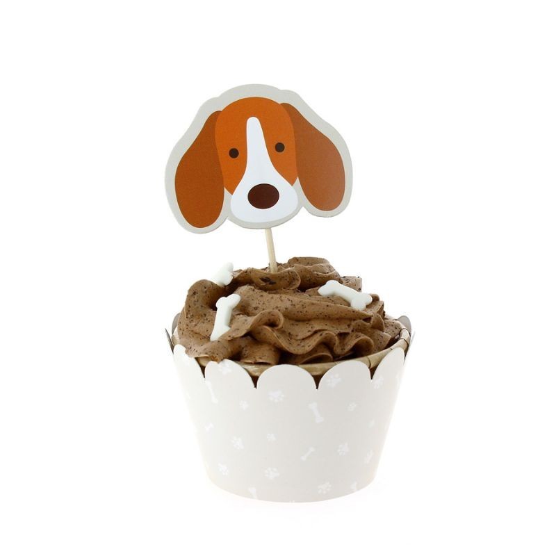 Cupcake Topper & Wrapper Hunde
