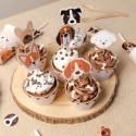Cupcake Topper & Wrapper Hunde