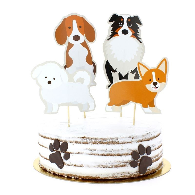 Kuchendeko Cake Topper Hunde