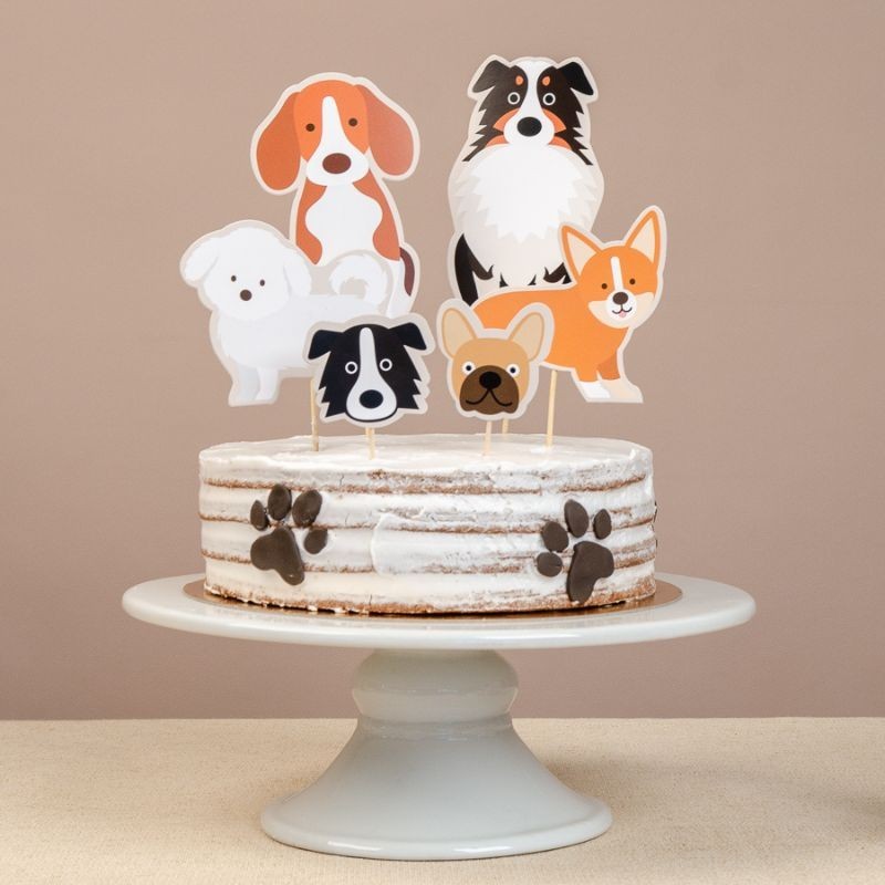Kuchendeko Cake Topper Hunde