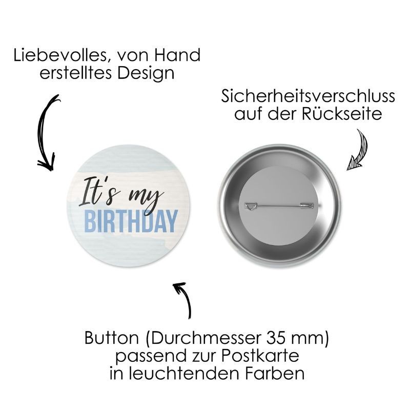 Geburtstagskarte mit Button
