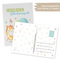Geburtstagskarte Giraffe mit Button