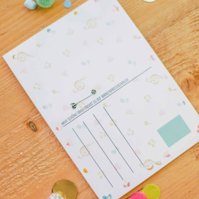Geburtstagskarte Giraffe mit Button