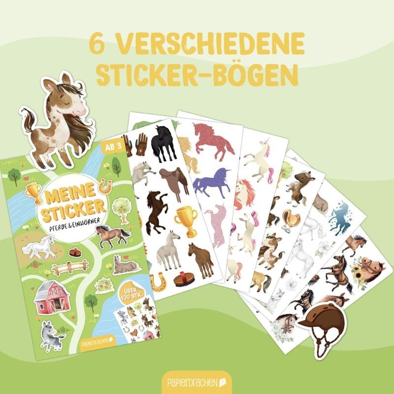 Sticker Set Pferde & Einhörner