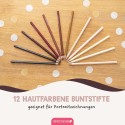 Farbstifte Set Hautfarben