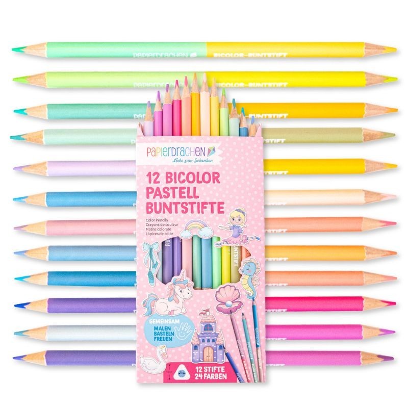Farbstifte Set Bicolor pastell