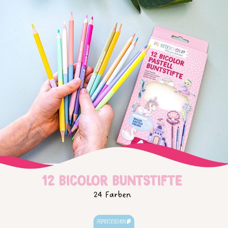 Farbstifte Set Bicolor pastell