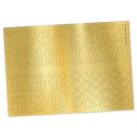 Adventskalender Zahlen Sticker gold