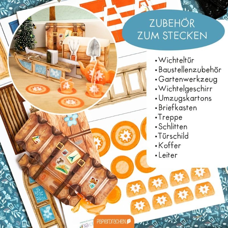 Wichtel Bastelset mit Wichteltür