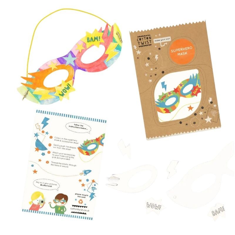 Bastelset Superhelden Maske bunt