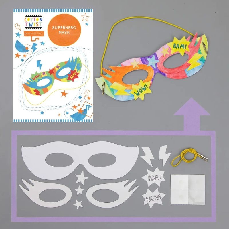 Bastelset Superhelden Maske bunt