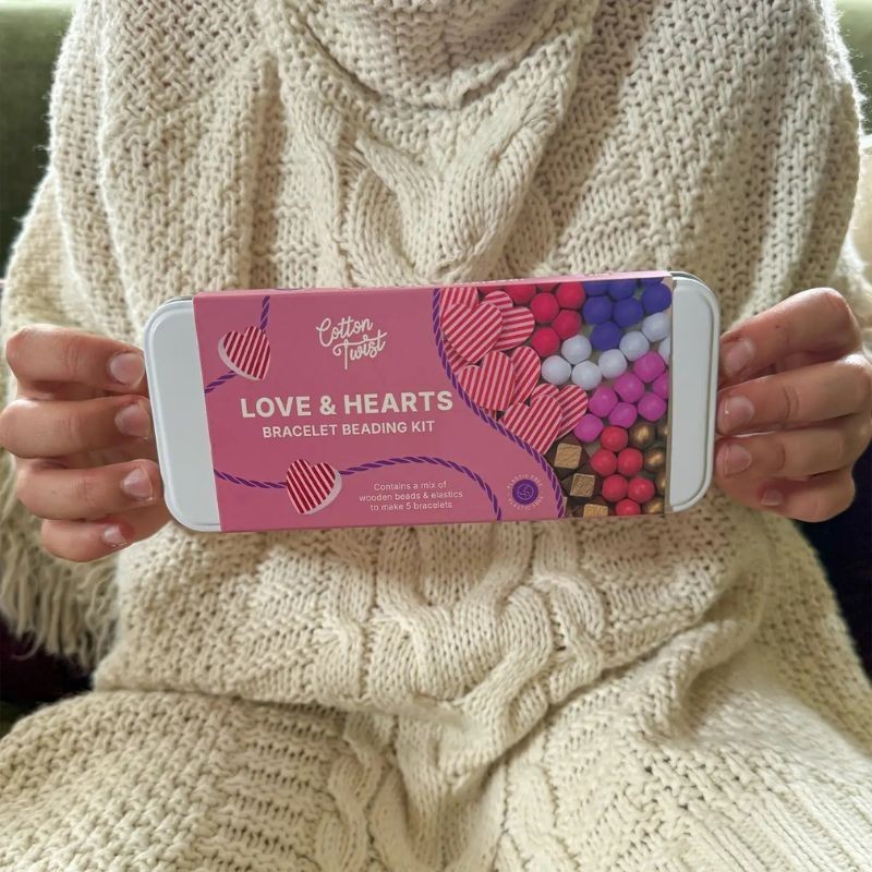 Holzperlen Set Love & Hearts