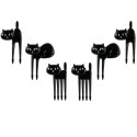 Bento Food Picks Piekser Katzen schwarz