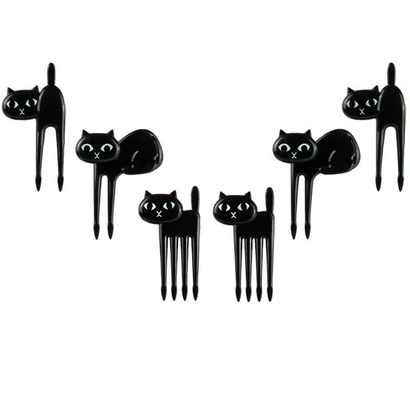 Bento Food Picks Piekser Katzen schwarz