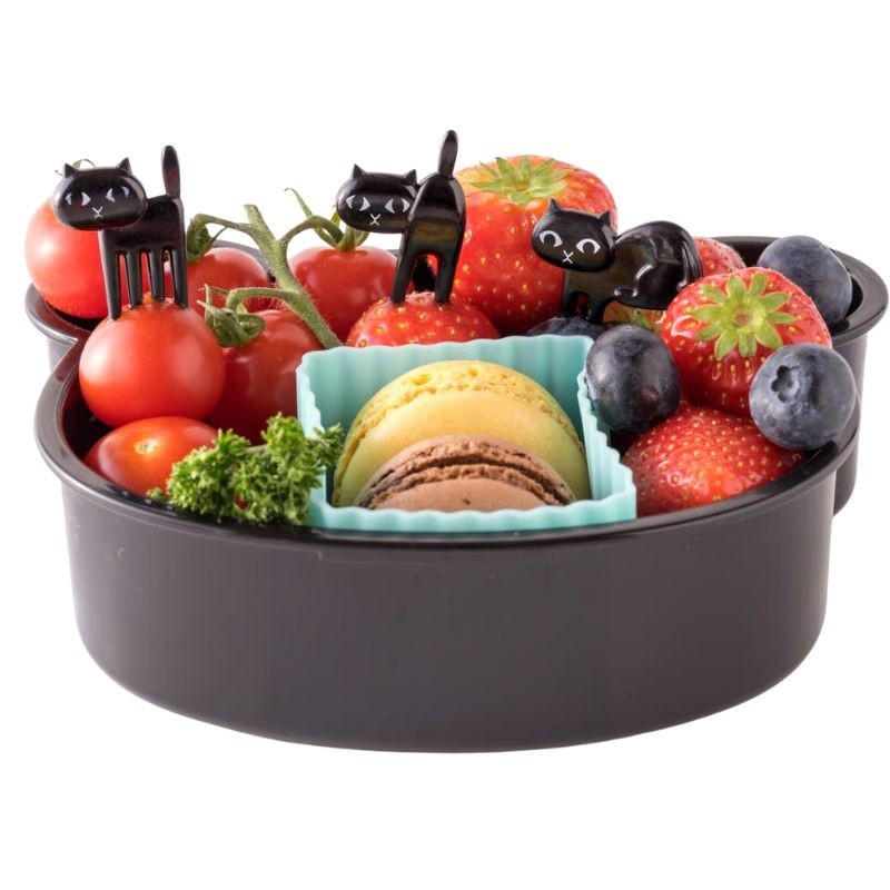 Bento Food Picks Piekser Katzen schwarz