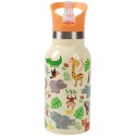 Trinkflasche Edelstahl Tiere orange