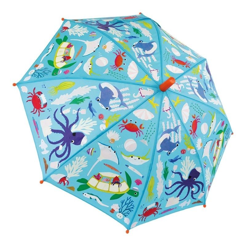 Regenschirm Ozean hellblau farbwechselnd