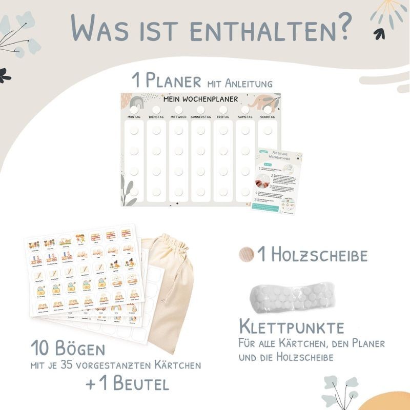 Wochenplaner Set Little Elephant