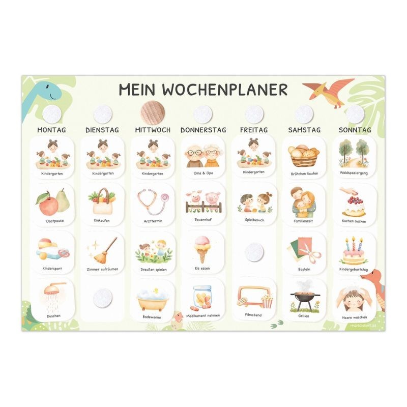 Wochenplaner Set Dino