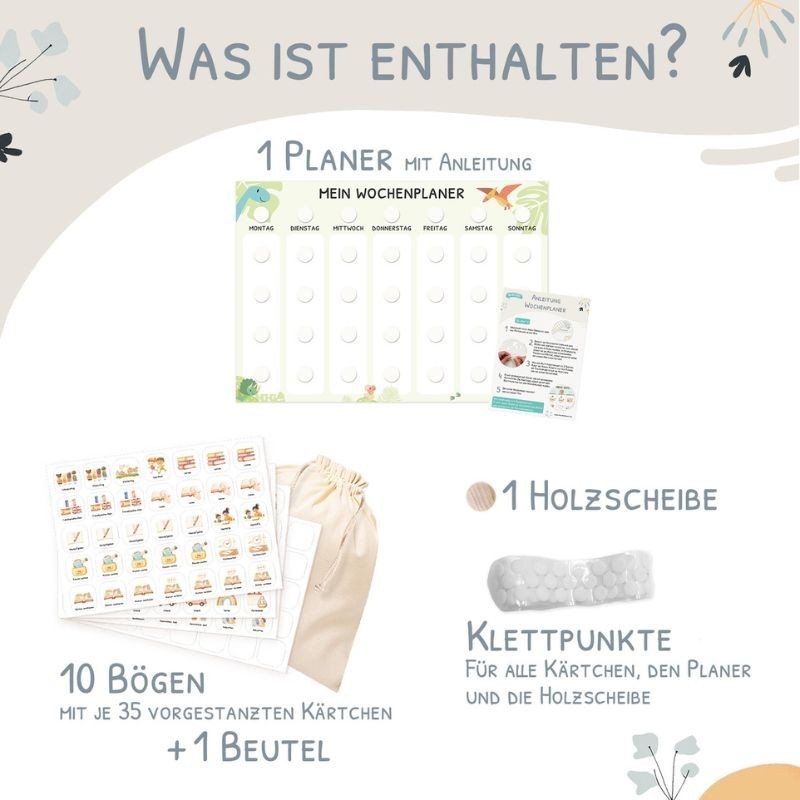 Wochenplaner Set Dino