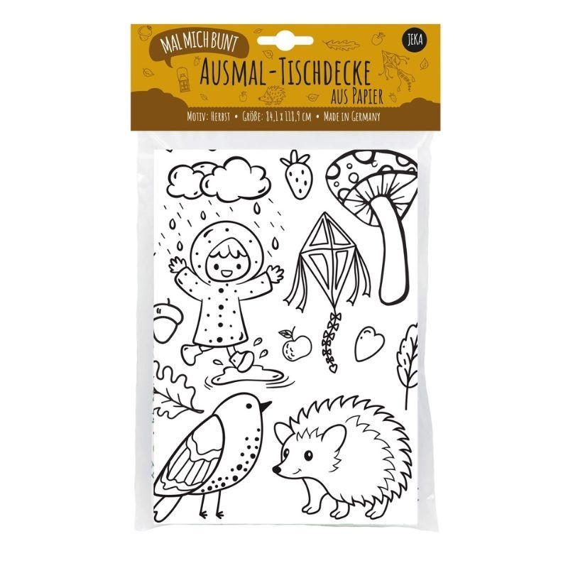 Ausmal Tischdecke aus Papier Herbst