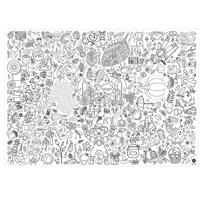 Ausmal Tischdecke aus Papier Herbst