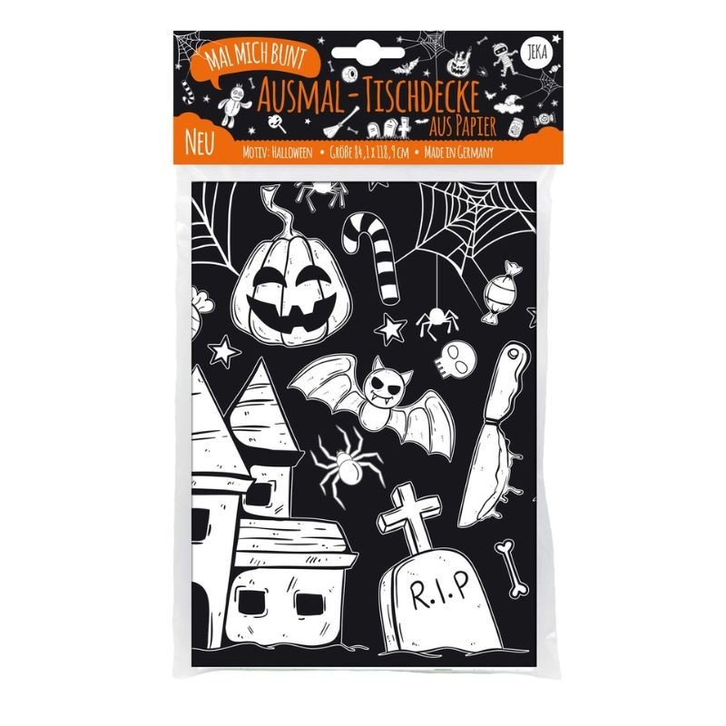 Ausmal Tischdecke aus Papier Halloween