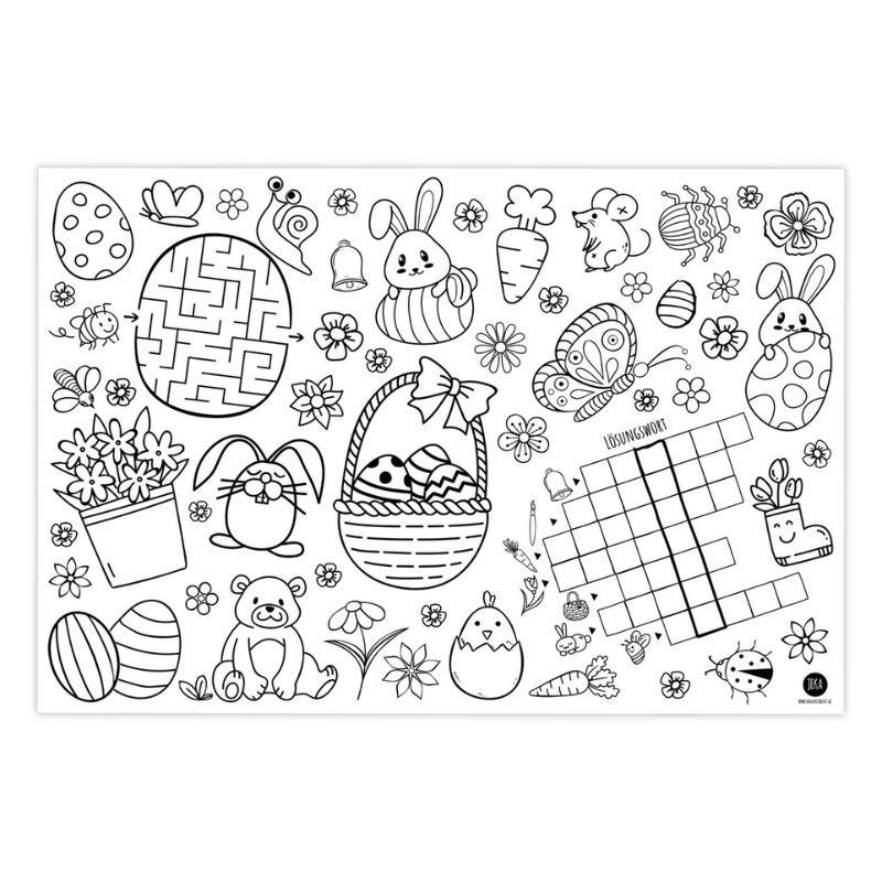 Tischsets Ostern zum Ausmalen