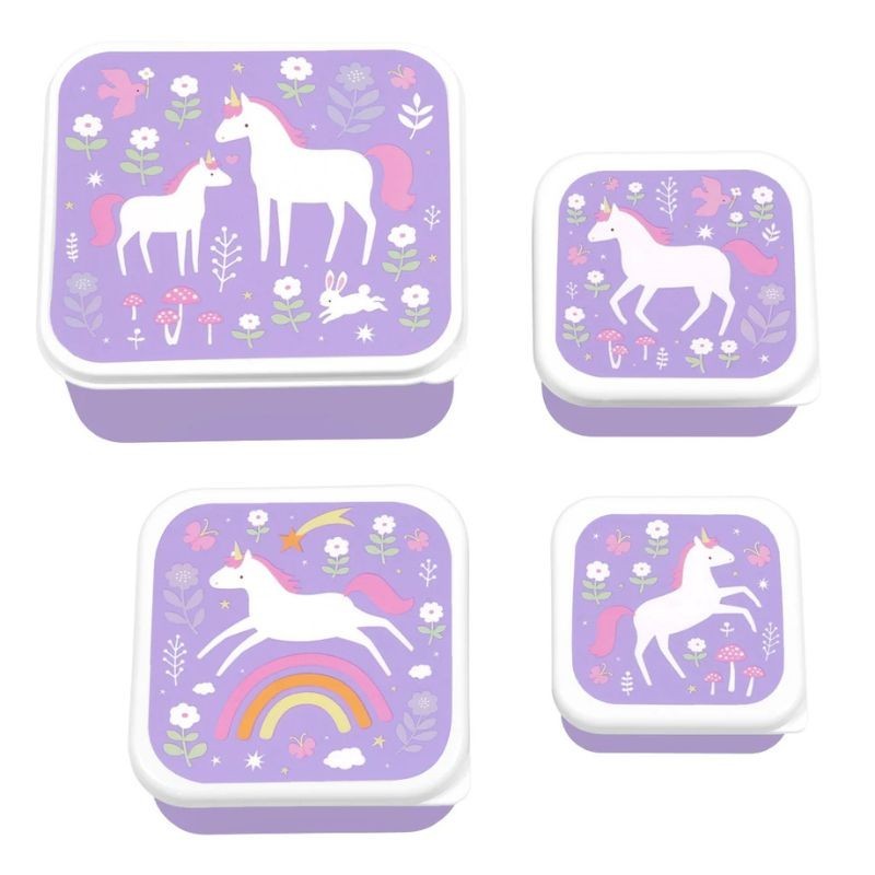 Znüni- und Lunchbox Set Einhorn Traum