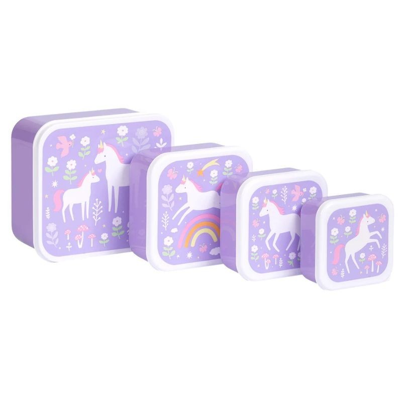 Znüni- und Lunchbox Set Einhorn Traum