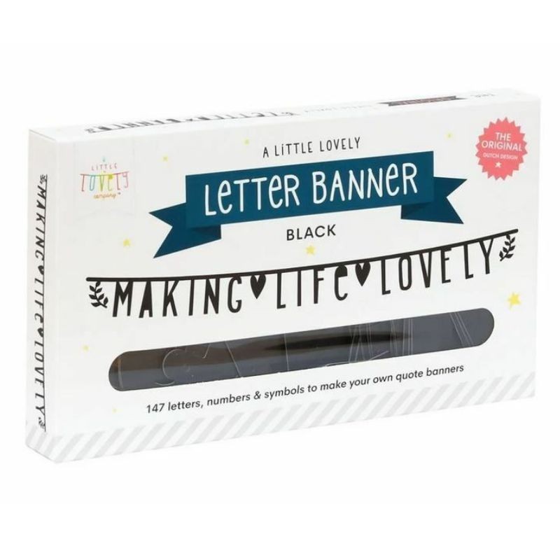 Buchstabengirlande schwarz