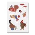 Reflektierende Sticker Waldbewohner